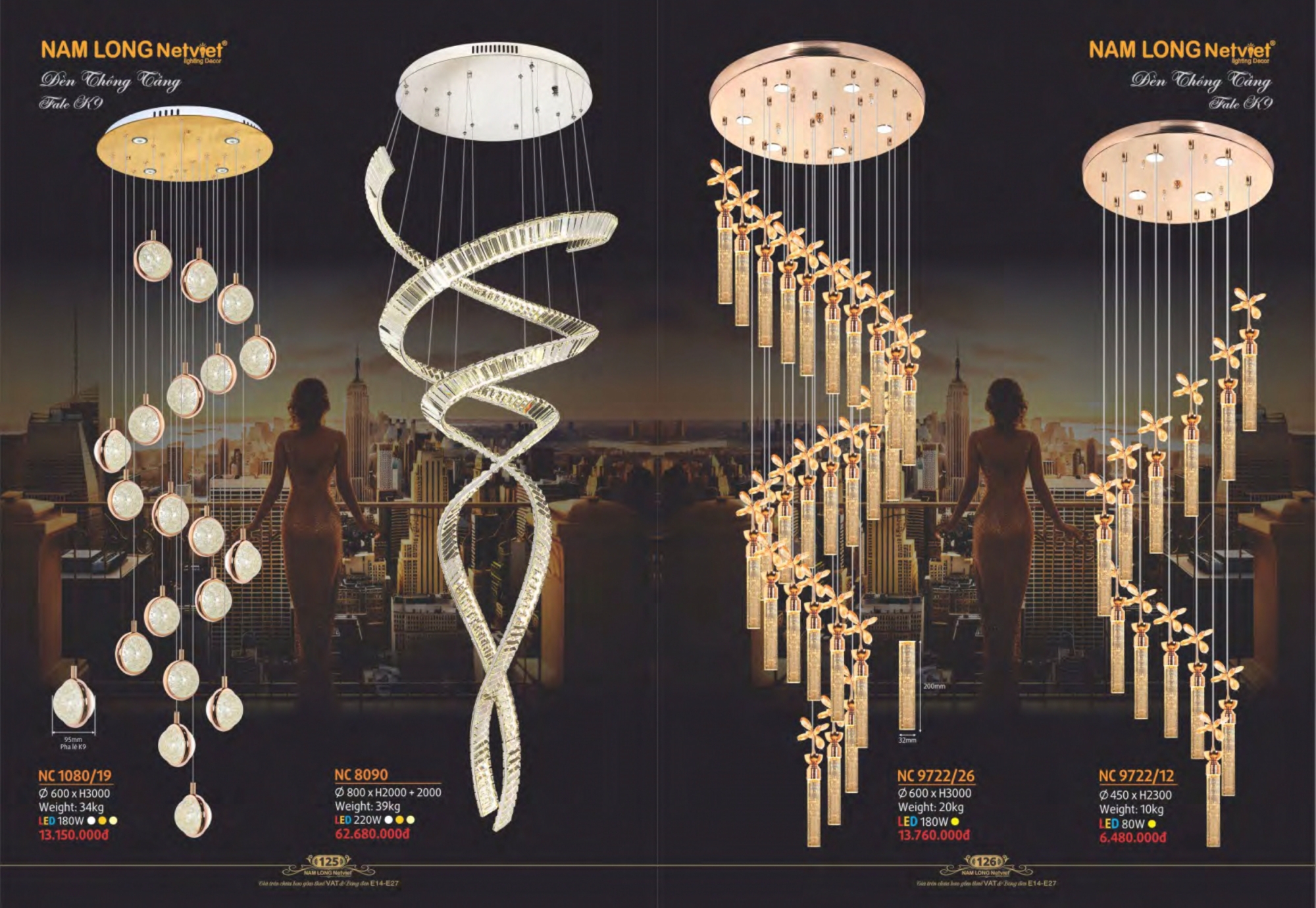 Bảng giá đèn trang trí Nam Long